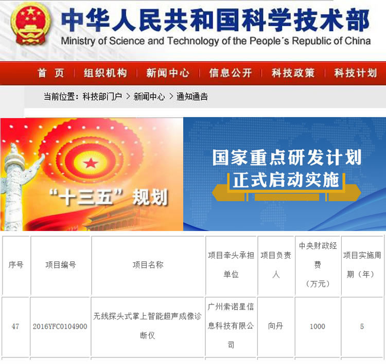 We got National key research program from Ministry of science